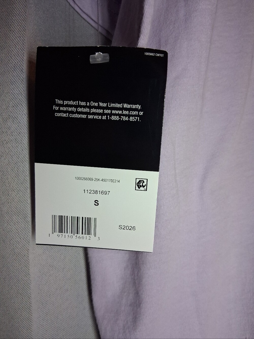 NWT Lee Lavender Short Sleeve Boxy Oversized Graphic Tee Size S - Picture 3 of 7